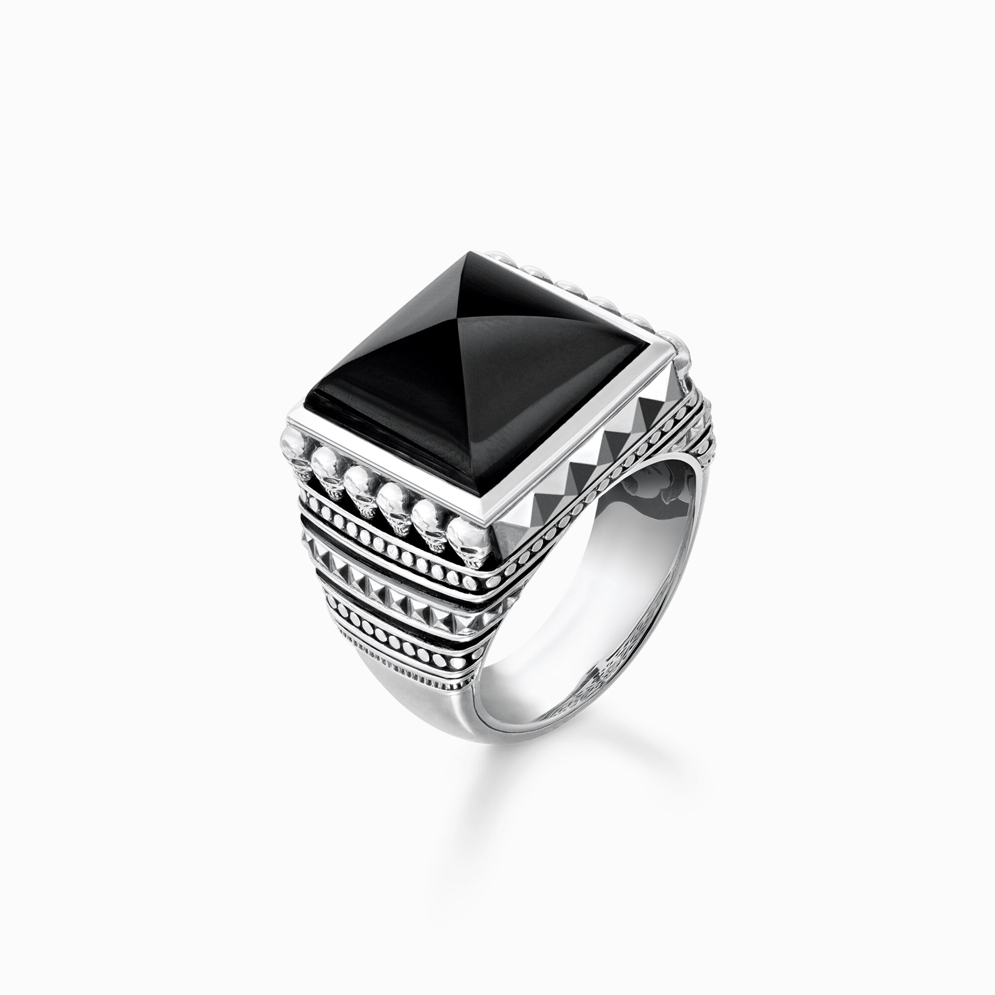 Ring ethno skulls black from the  collection in the THOMAS SABO online store