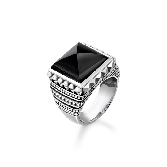 bague T&ecirc;tes de mort ethniques noire de la collection  dans la boutique en ligne de THOMAS SABO