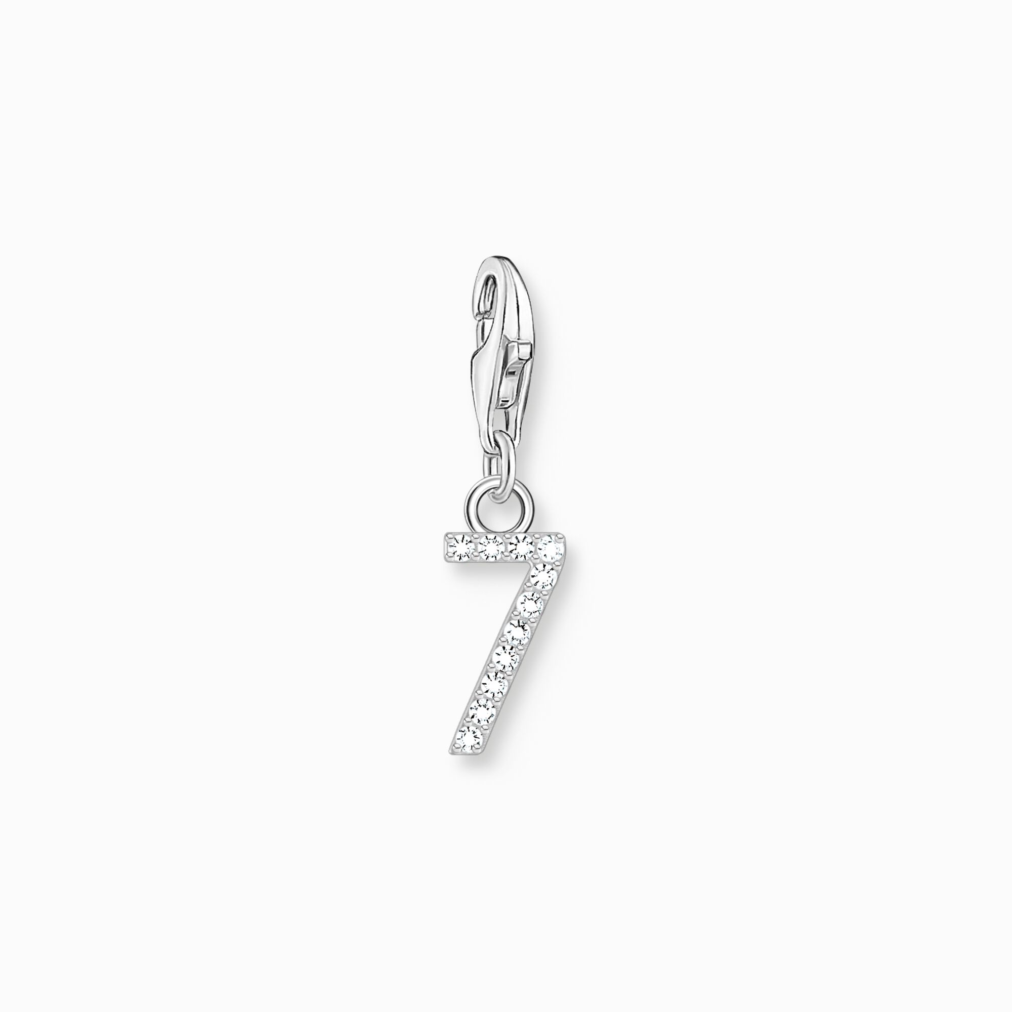 Silver charm pendant number 7 with zirconia from the Charm Club collection in the THOMAS SABO online store
