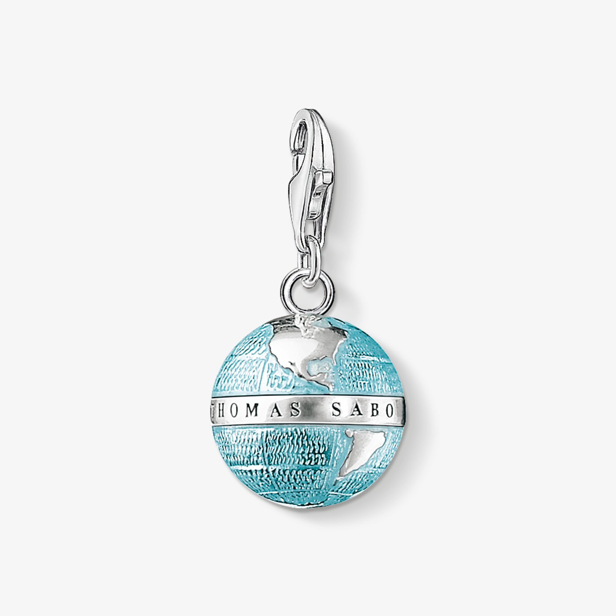 THOMAS SABO Pendentif Charm globe terrestre, Argent sterling, Taille: one size, femme