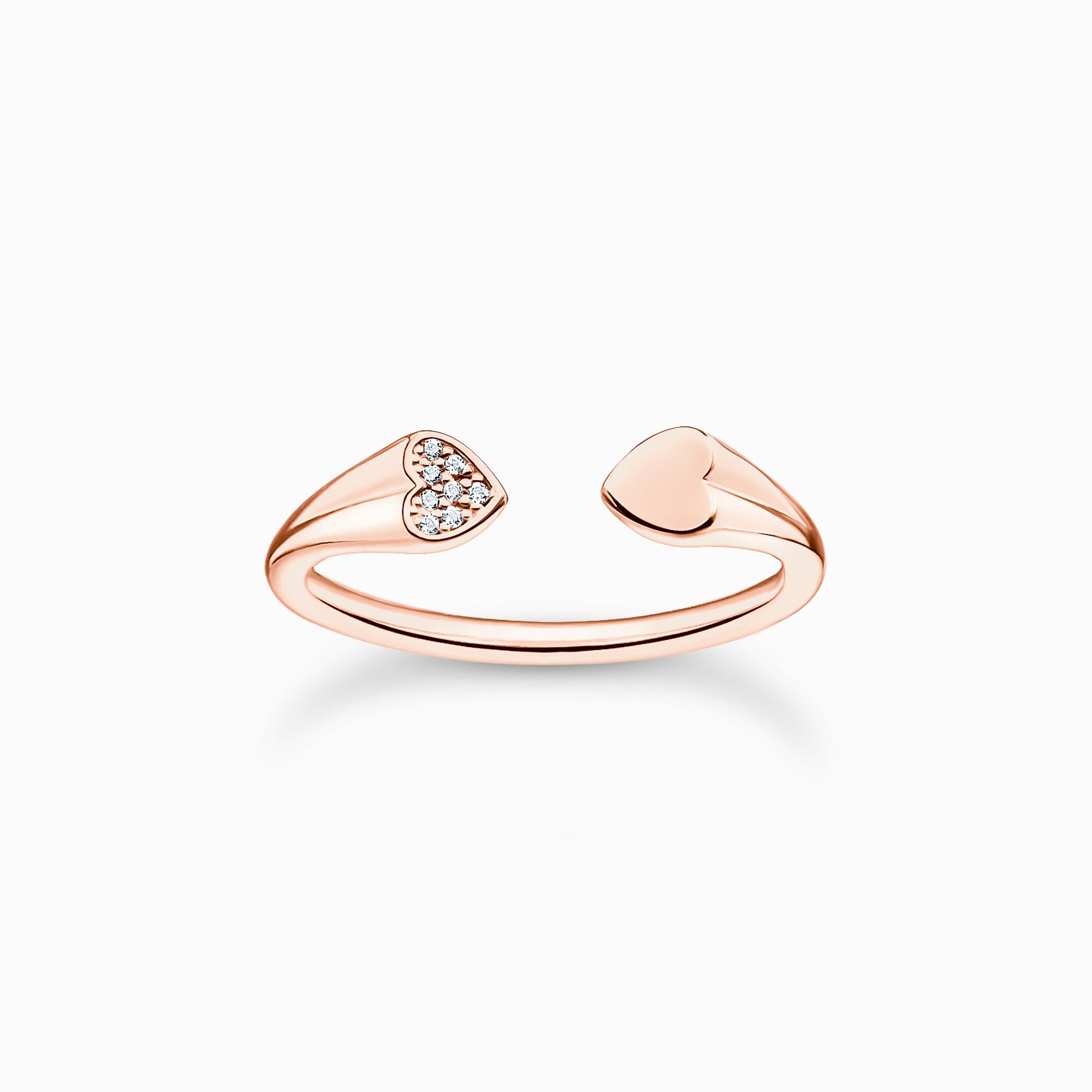 Ring with hearts rose gold from the Charming Collection collection in the THOMAS SABO online store
