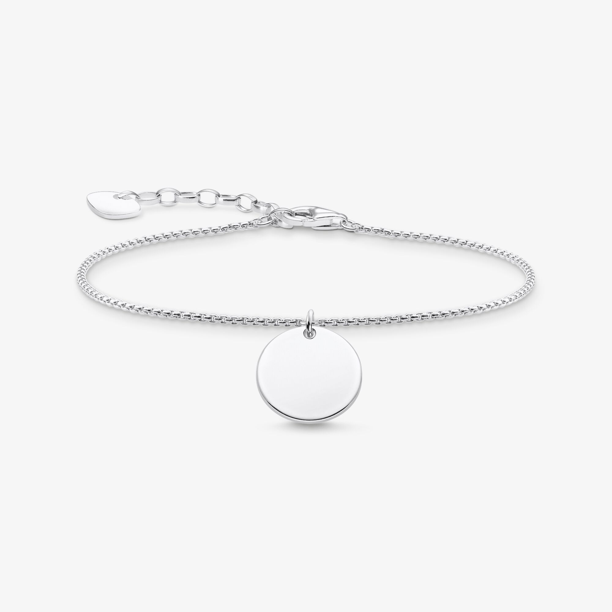 THOMAS SABO Bracelet médaille argent, Argent sterling, Taille: 19 cm, femme