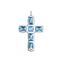 Anh&auml;nger Kreuz gro&szlig;e blaue Steine mit Stern aus der  Kollektion im Online Shop von THOMAS SABO