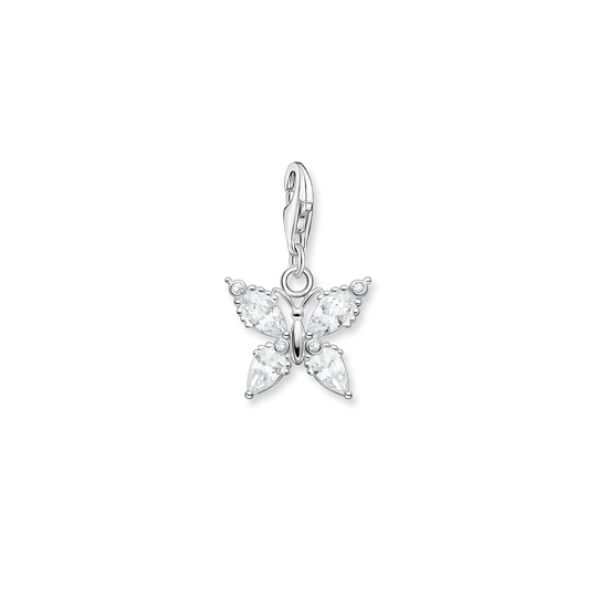Charm pendant butterfly white stones from the  collection in the THOMAS SABO online store