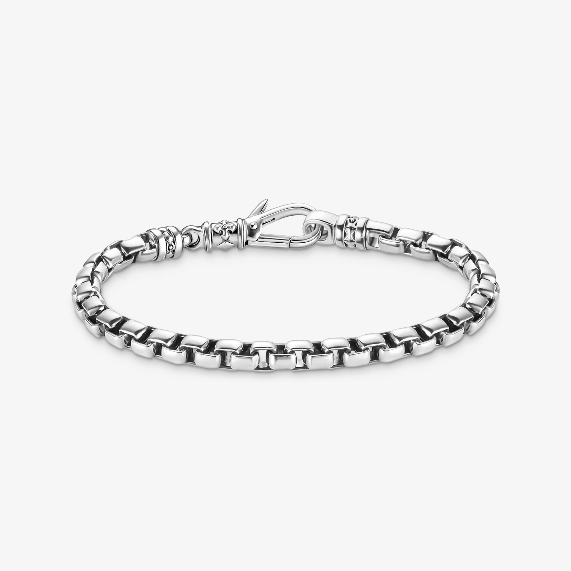 THOMAS SABO Bracelets Box Chain Argent, Argent Sterling 925‰, noirci, Taille: 18 cm, Unisex