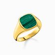 Ring klassisch gr&uuml;n-gold aus der  Kollektion im Online Shop von THOMAS SABO