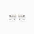 Boucles d&#39;oreilles grimpante perles avec pierres blanches argent de la collection Charming Collection dans la boutique en ligne de THOMAS SABO
