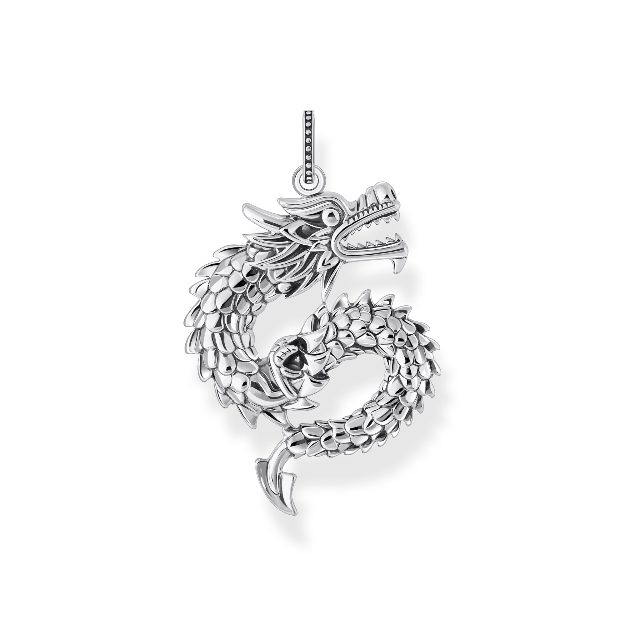 Thomas Sabo Anhänger Drache mit Karabinerhaken Silber geschwärzt silberfarben PE974-637-21