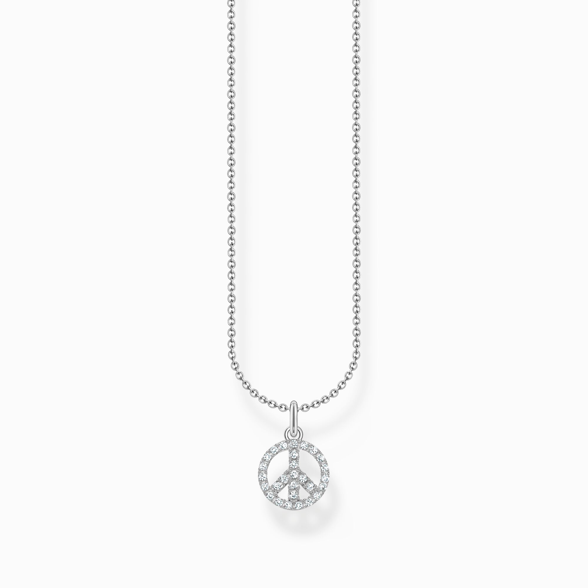 Necklace peace with white stones silver from the Charming Collection collection in the THOMAS SABO online store