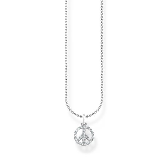 Necklace peace with white stones silver from the Charming Collection collection in the THOMAS SABO online store