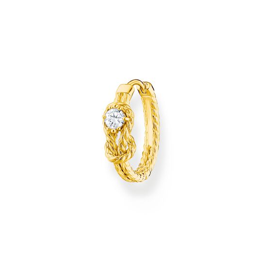 Single hoop earring rope with knot gold from the Charming Collection collection in the THOMAS SABO online store
