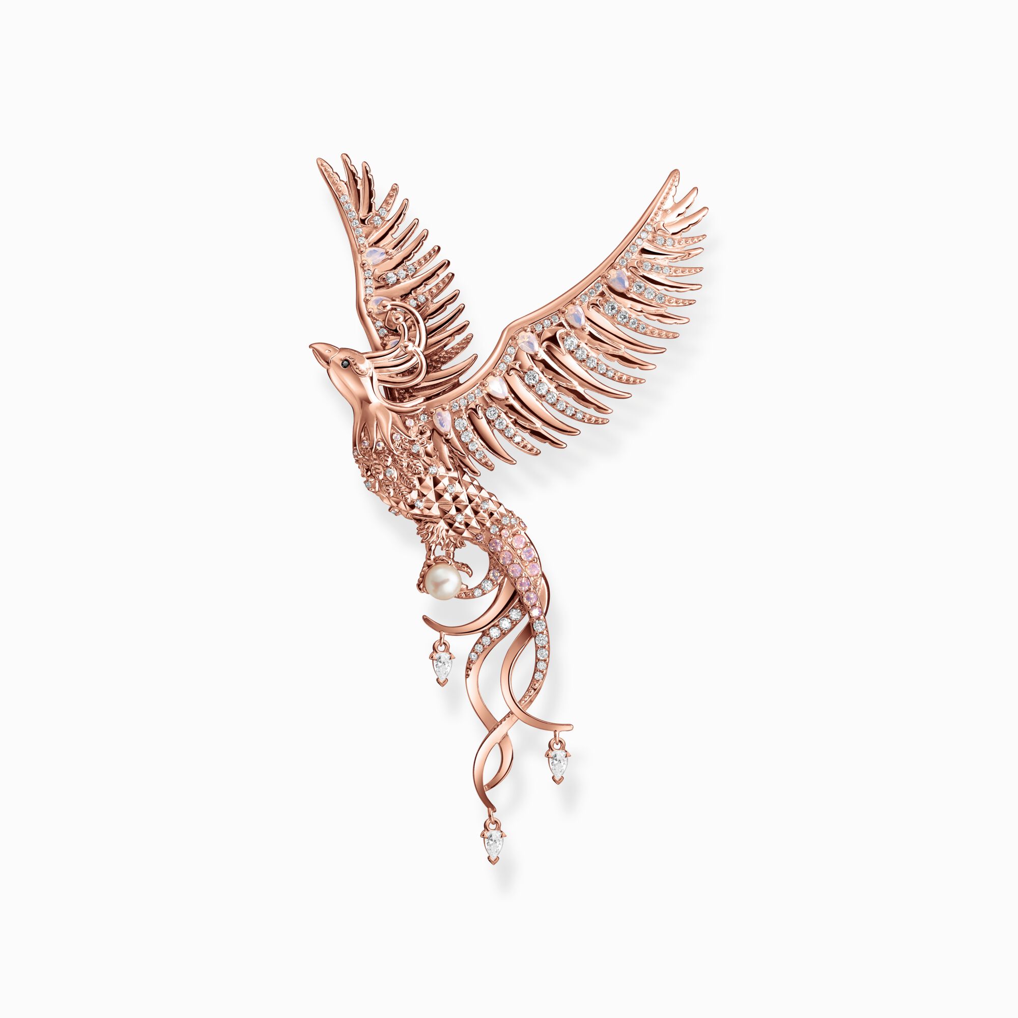 Pendant phoenix with pink stones rose gold from the  collection in the THOMAS SABO online store