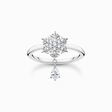 Ring snowflake with white stones silver from the Charming Collection collection in the THOMAS SABO online store