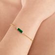 Bracelet avec pierres verte et blanches plaqu&eacute; or de la collection  dans la boutique en ligne de THOMAS SABO