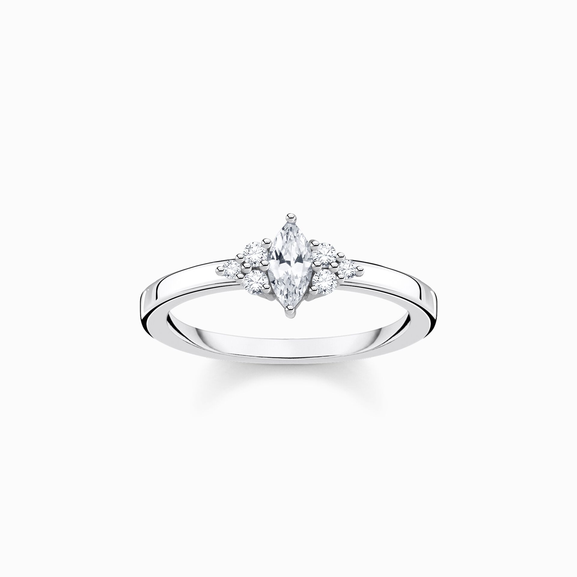 Thomas Sabo Ring white stones in silver main image 1