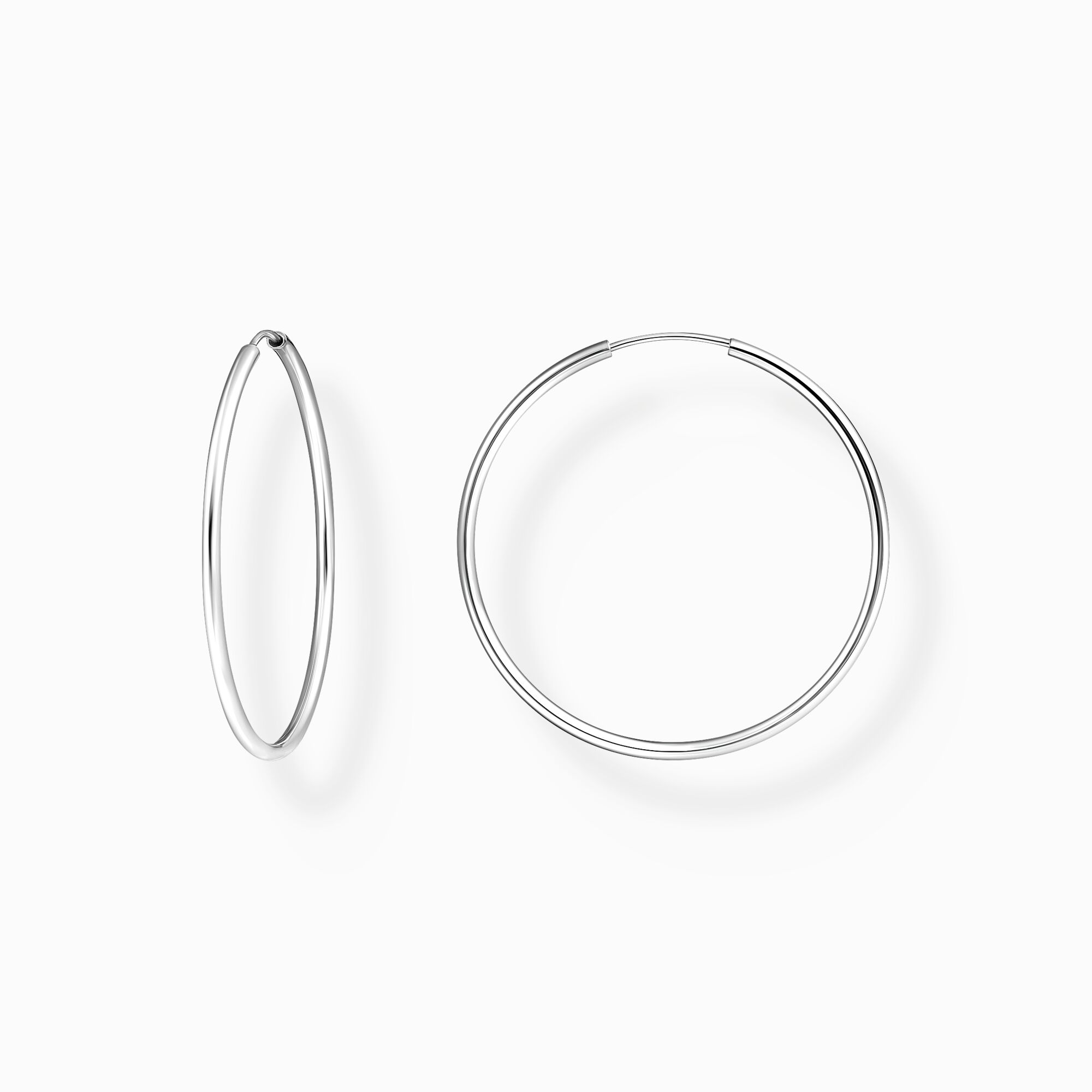 Silver medium hoop earrings from the  collection in the THOMAS SABO online store