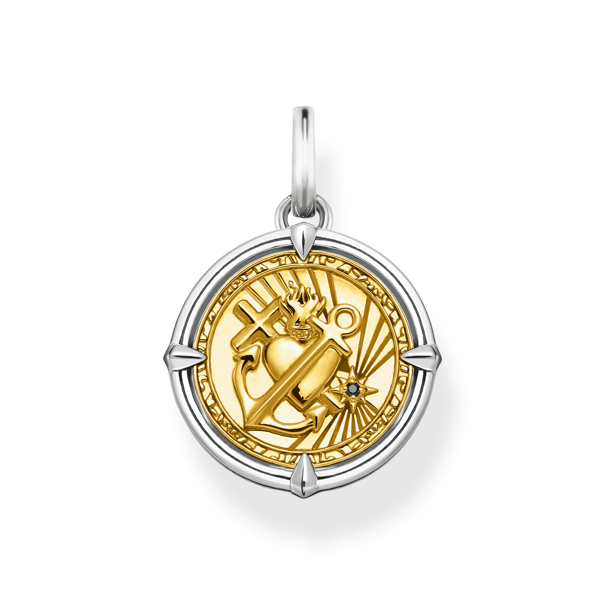 Two-Tone Faith, Love & Hope Symbol Pendant
