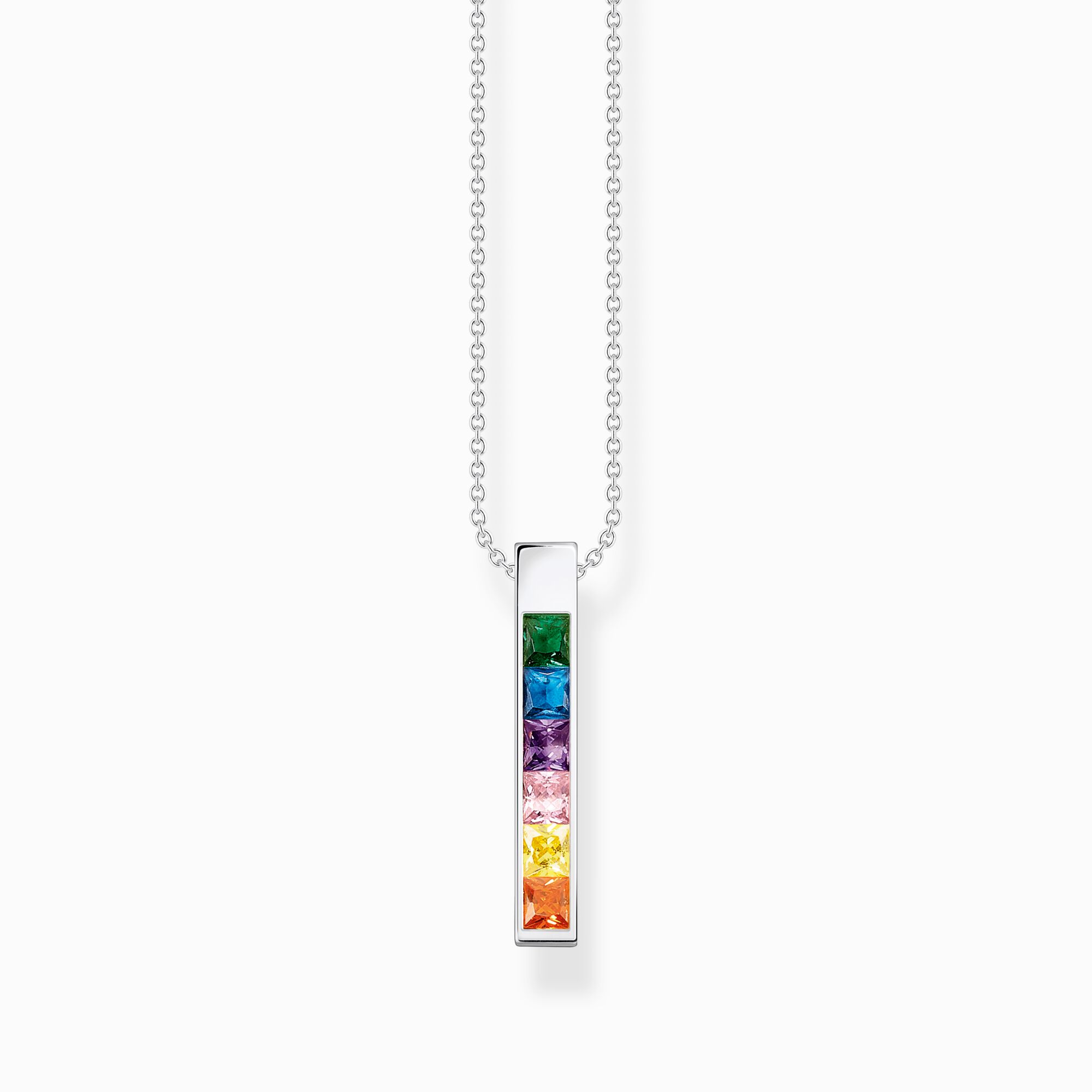 Necklace with colourful stones silver from the  collection in the THOMAS SABO online store