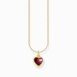 Gold-plated necklace with heart pendant with red zirconia from the Charming Collection collection in the THOMAS SABO online store