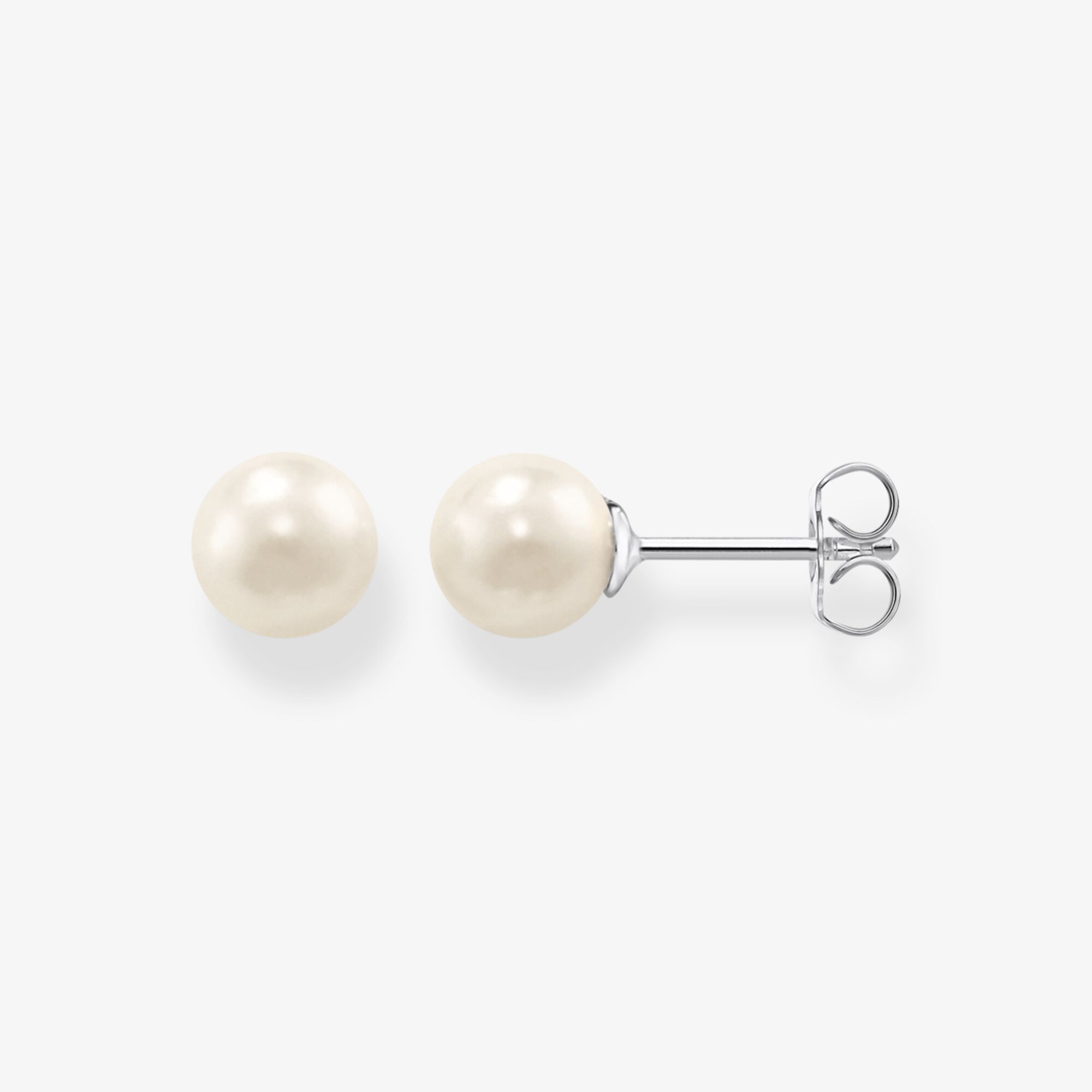 THOMAS SABO Clous d'oreilles perle argent, Argent sterling, Taille: one size, femme