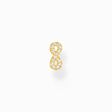 Einzel Ohrstecker Infinity mit wei&szlig;en Steinen vergoldet aus der Charming Collection Kollektion im Online Shop von THOMAS SABO