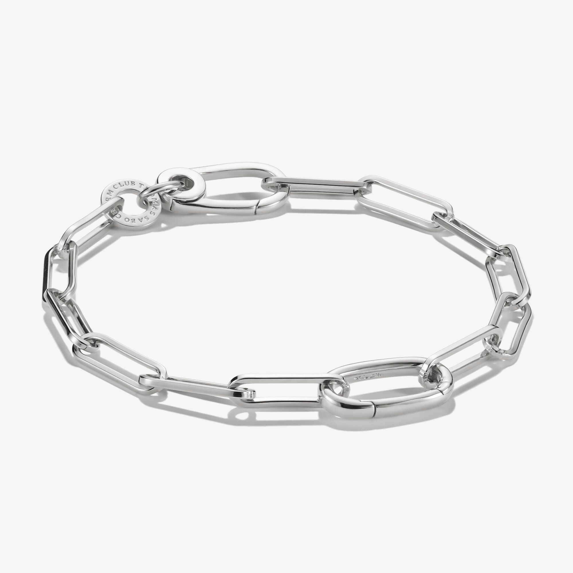 THOMAS SABO Bracelet Charm Paperclip avec un Connect Link argent, Argent sterling, Taille: 15 cm, femme