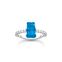 Silver ring with blue mini sized goldbears and zirconia from the Charming Collection collection in the THOMAS SABO online store