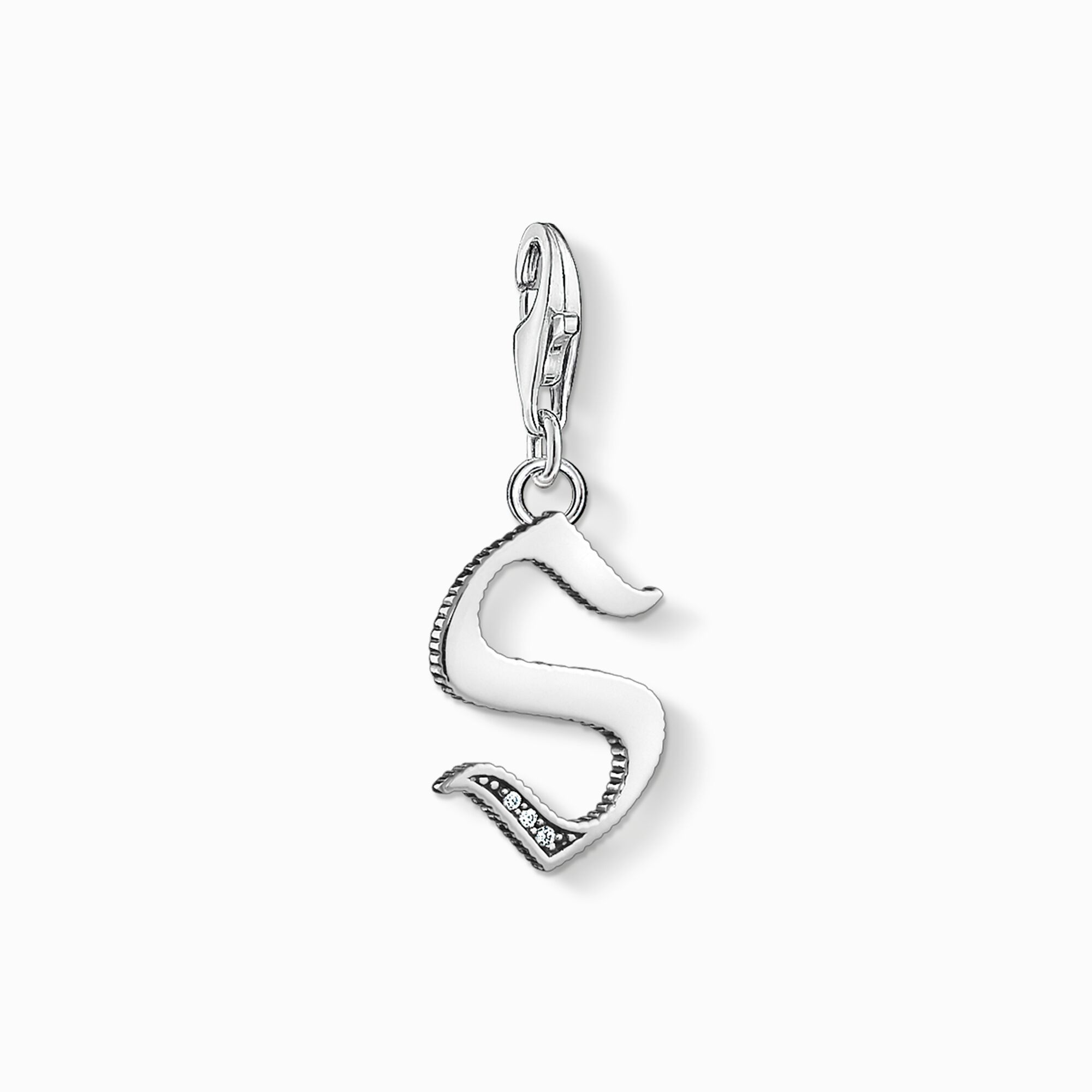 Charm pendant letter S silver from the Charm Club collection in the THOMAS SABO online store