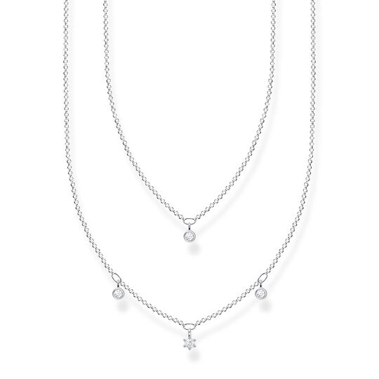 Necklace double white stones silver from the Charming Collection collection in the THOMAS SABO online store