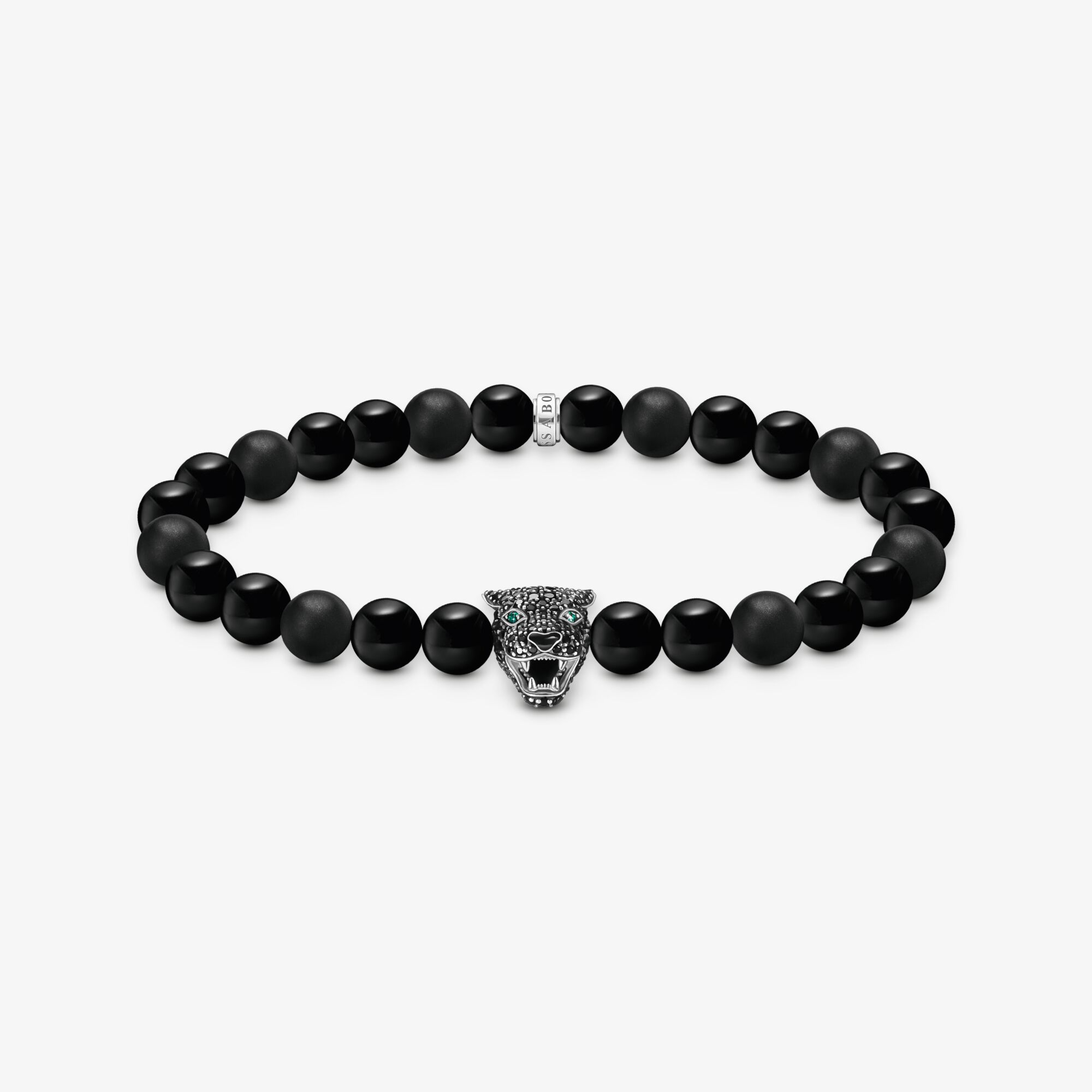 THOMAS SABO Bracelets beads Black Cat en argent, Argent sterling, Taille: 19 cm, Unisex