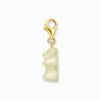 Gold-plated charm pendant goldbears in white from the Charm Club collection in the THOMAS SABO online store