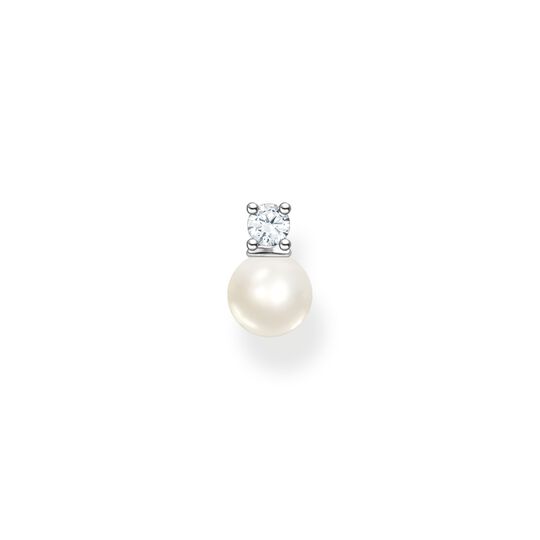 Pendiente de bot&oacute;n perla con piedra blanca plata de la colección Charming Collection en la tienda online de THOMAS SABO