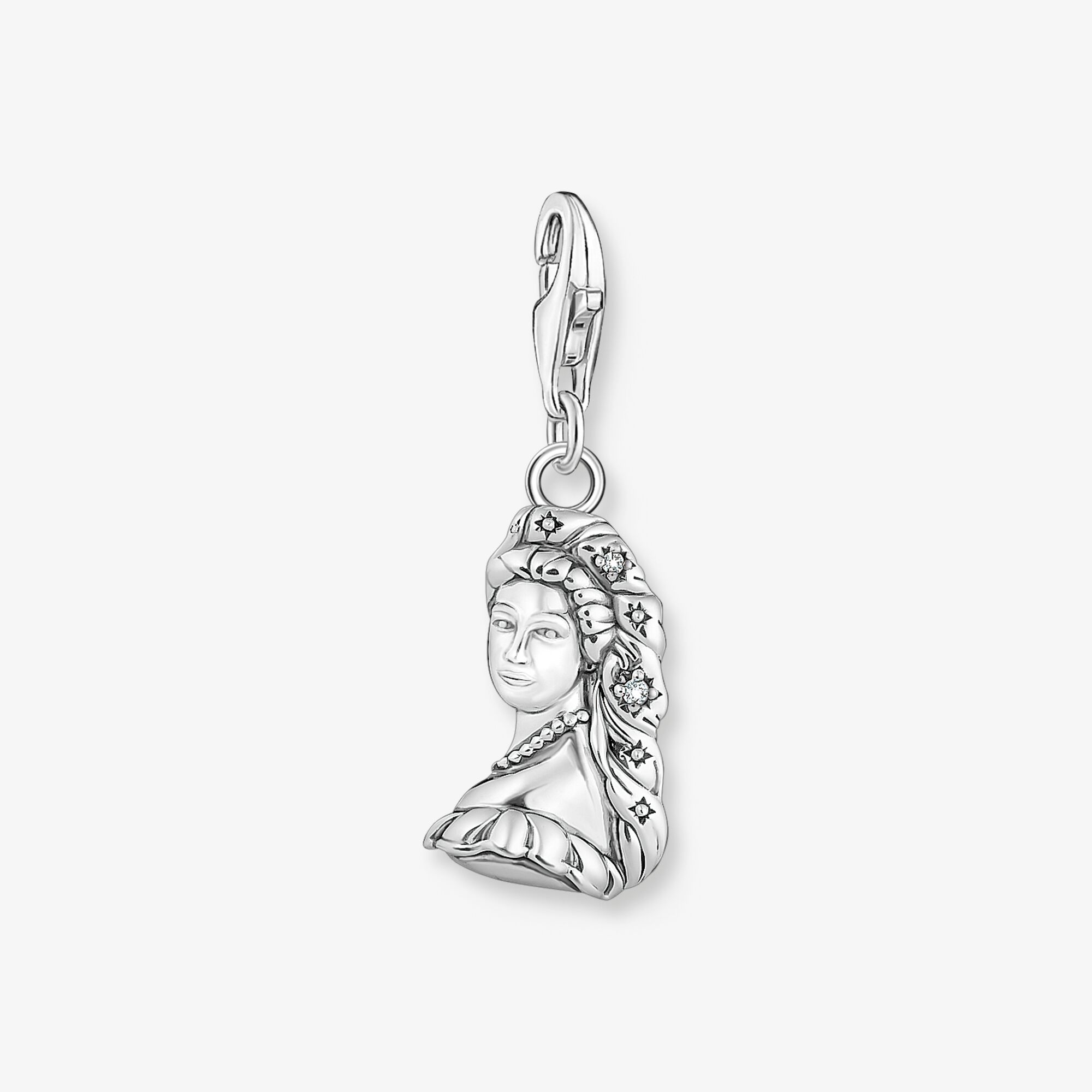 THOMAS SABO Pendentif Charm Sissi avec pierre blanche argent Argent sterling, Taille: one size, pour femme
