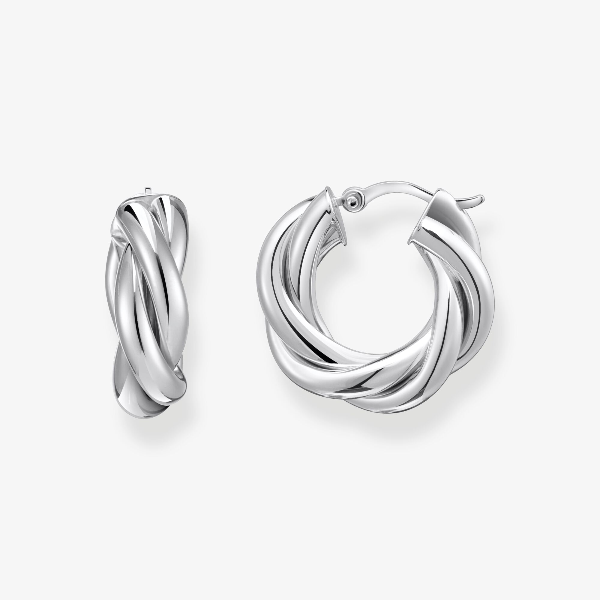 THOMAS SABO Creolen gedrehtes Design Silber, Sterlingsilber, Größe: one size, Damen