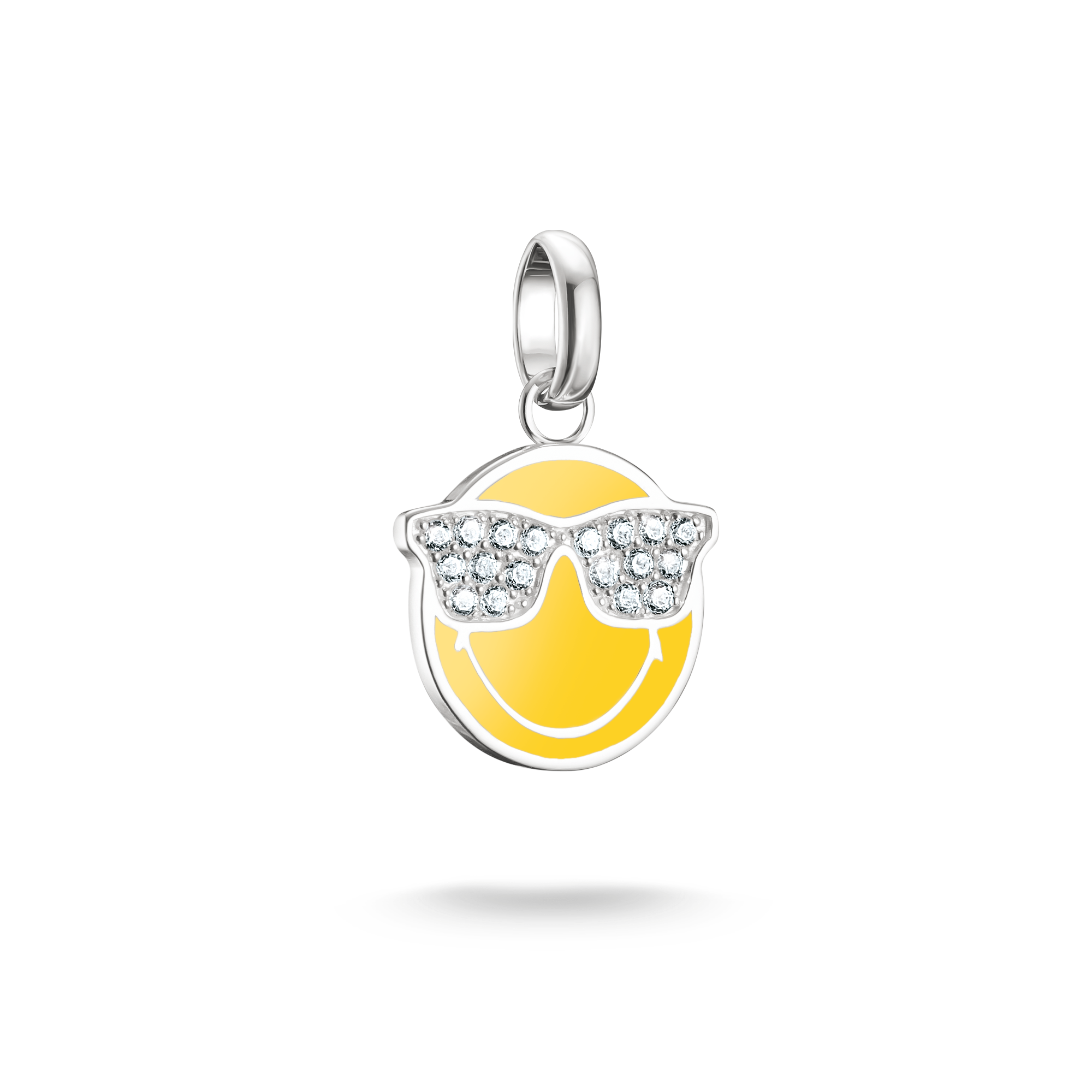 Thomas Sabo SMILEYWORLD® Sunglasses Charm-Anhänger Connect Silber weiß CC1290-691-14