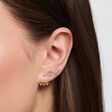 Single ear stud peace with white stones gold from the Charming Collection collection in the THOMAS SABO online store