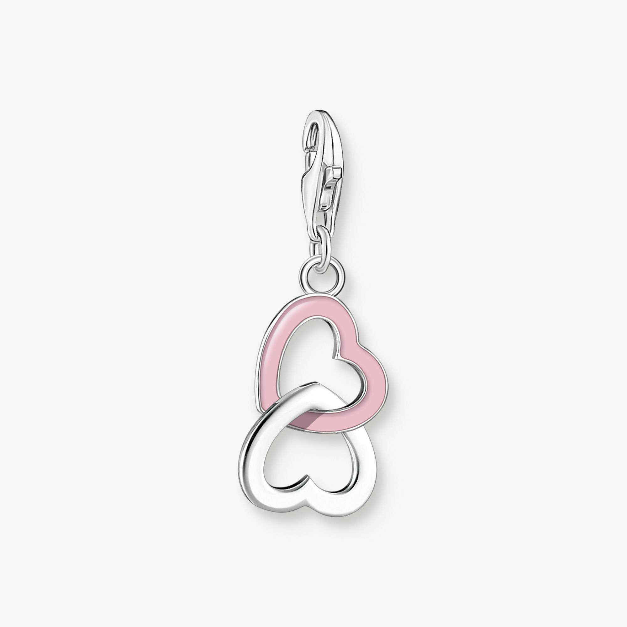 THOMAS SABO Charm-hängsmycke rosa hjärta silver, 925 sterlingsilver, Storlek: one size, för damer