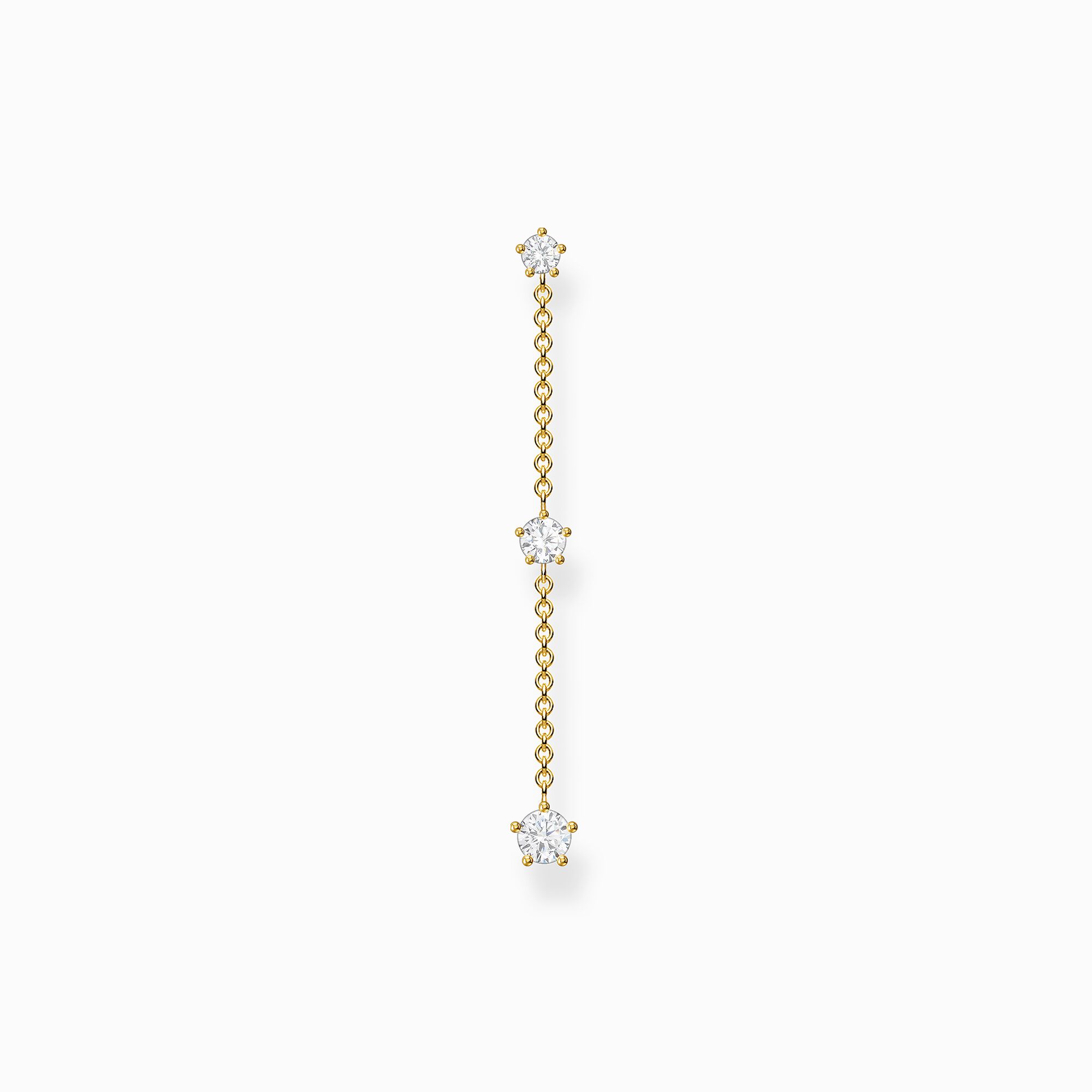 Single earring white stones gold from the Charming Collection collection in the THOMAS SABO online store