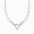Charm necklace with white pearls silver from the Charm Club collection in the THOMAS SABO online store