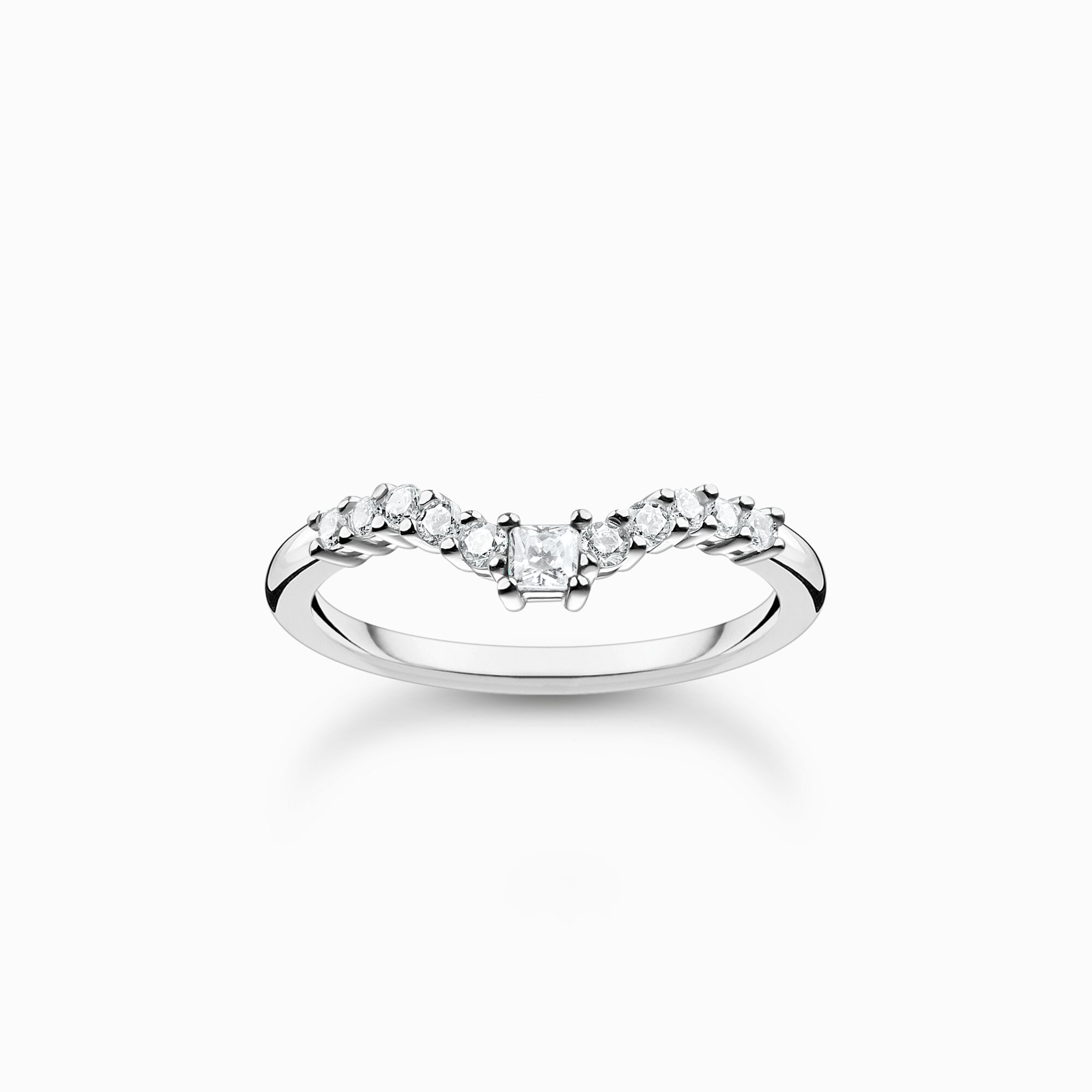 Ring mit wei&szlig;en Steinen silber aus der Charming Collection Kollektion im Online Shop von THOMAS SABO