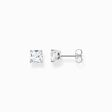 Ear studs with white stone silver from the  collection in the THOMAS SABO online store