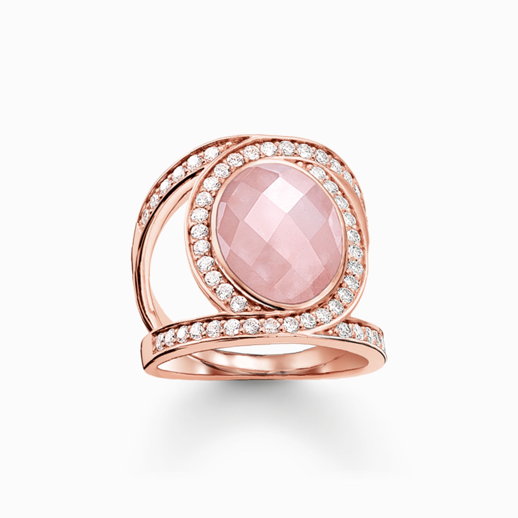 Cocktail ring pink love knot from the  collection in the THOMAS SABO online store