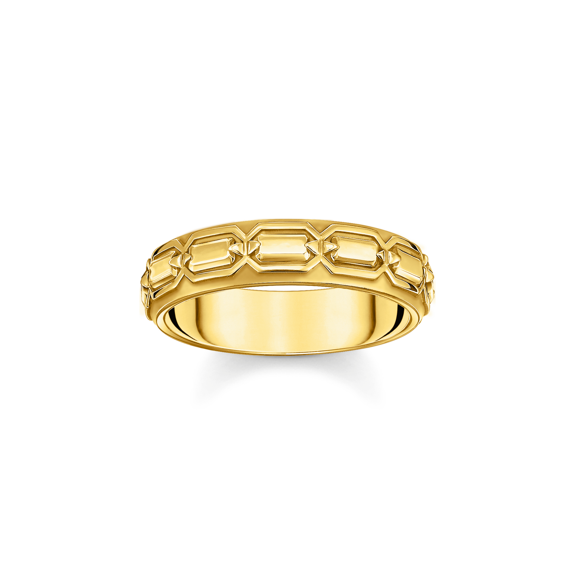 Thomas Sabo Ring Krokodilpanzer vergoldet gelbgoldfarben TR2424-413-39-50