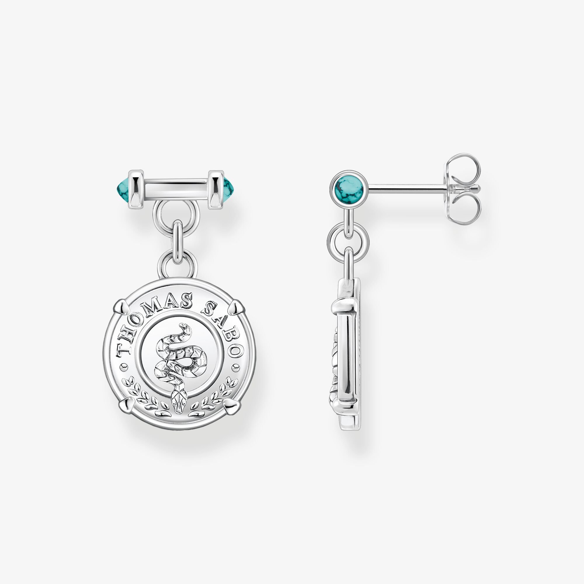 THOMAS SABO Ohrringe mit Münzanhänger Silber, Sterlingsilber, Größe: one size, Damen