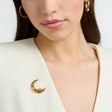 Brooch crescent moon with coloured stones gold from the  collection in the THOMAS SABO online store