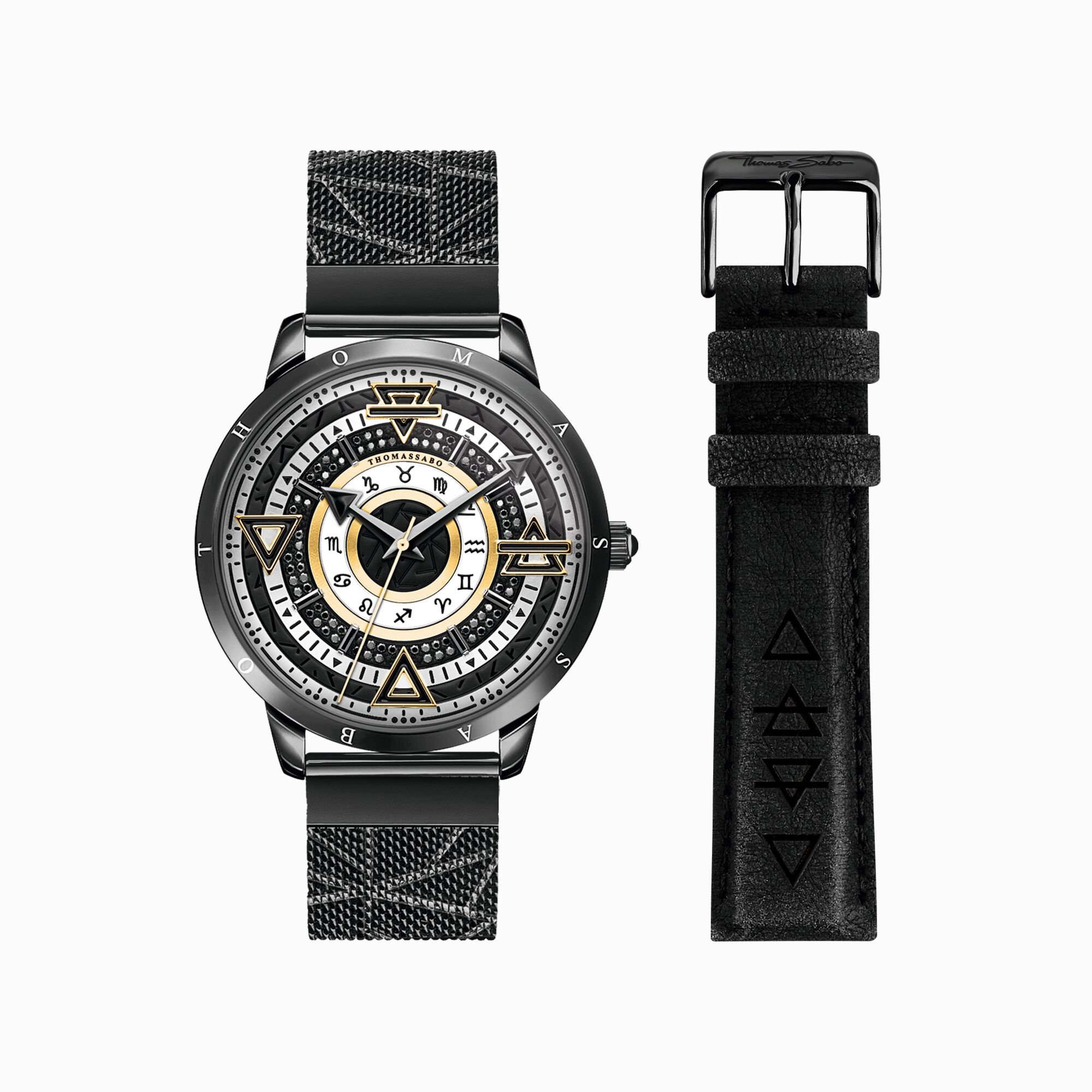Reloj para se&ntilde;or Elements of Nature con piedras negras bicolor de la colección  en la tienda online de THOMAS SABO