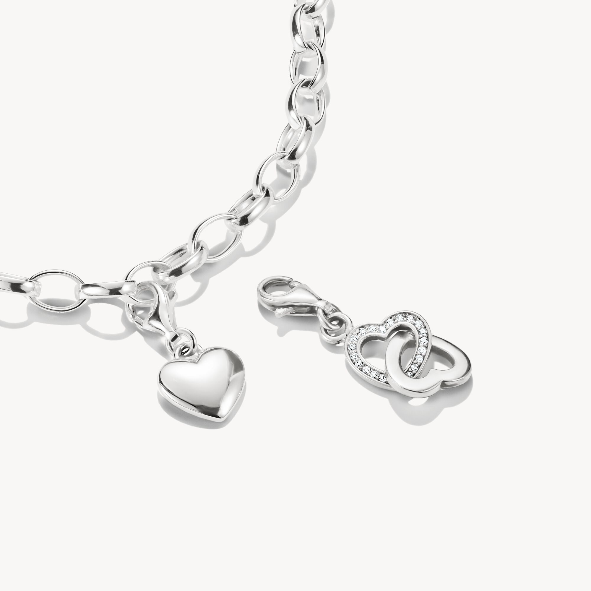 Thomas Sabo Charm Club Connect Anhänger 925 Silber - Glück & Liebe Motive Für Armbänder