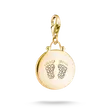 Charm-Anh&auml;nger Coin Baby Fu&szlig;abdruck
