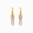 Gold-plated hexagonal hoop earring with rose quartz from the  collection in the THOMAS SABO online store