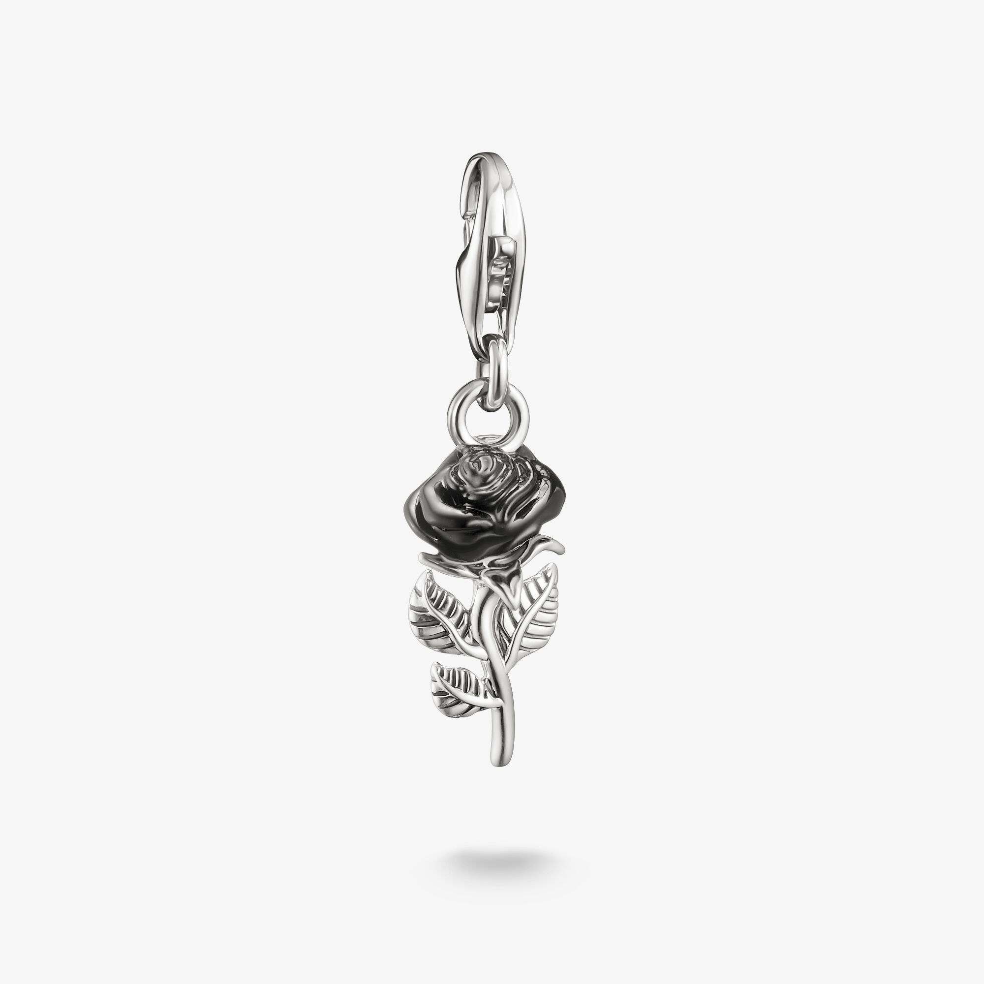 THOMAS SABO Charm-Hängsmycke True Romance Ros emalj Original silver, 925 sterlingsilver, Storlek: one size, Unisex